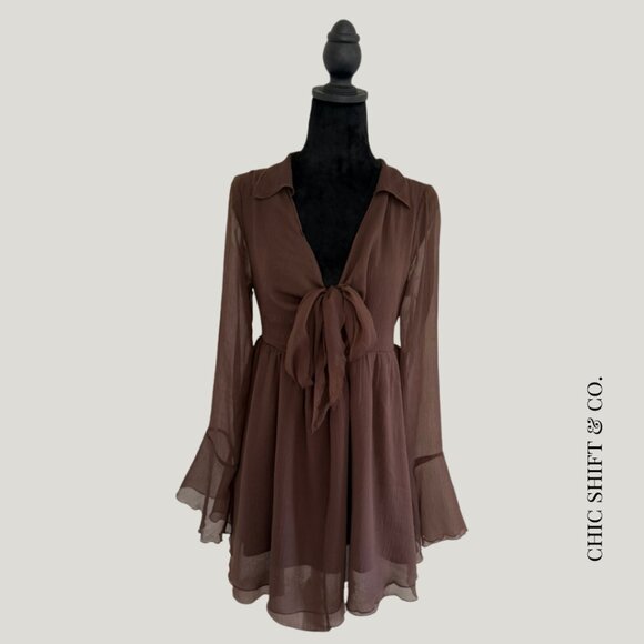 Urban Outfitters Dresses & Skirts - Urban Outfitters | Kiki Tie-Front Mini Dress | Size M